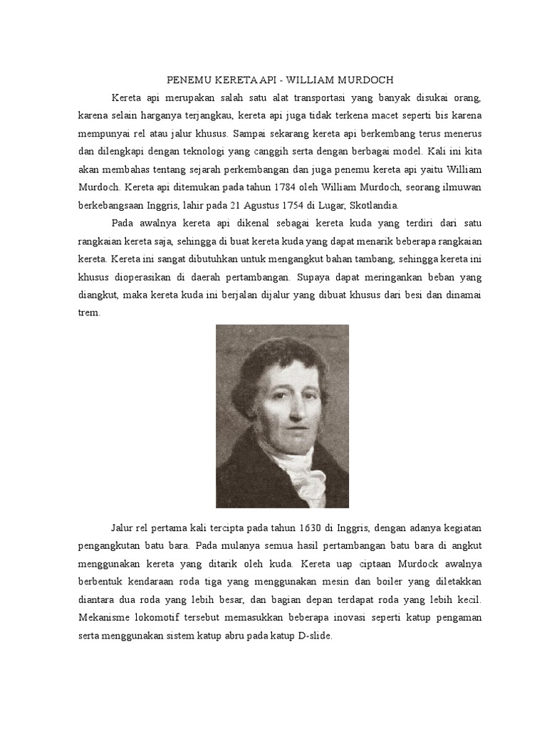 Penemuan Kereta Api oleh William Murdoch | PDF | Seni