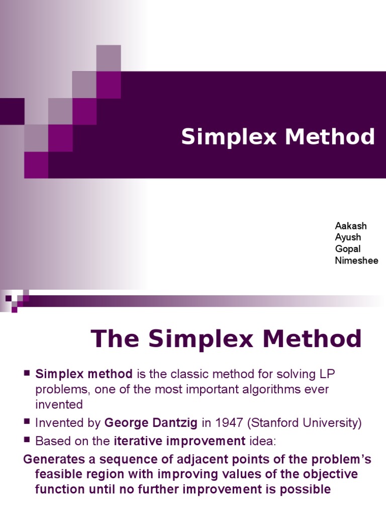 literature review of simplex method