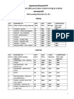 Eqdrlokè K Ihbizdk'Kukfu Lokè K Lkexzh: Inistitute of Distance Education'S Publications