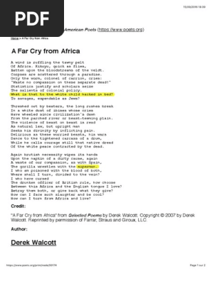A Far Cry From Africa Pdf Pdf