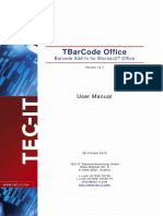 TBarCodeOffice10 User Manual En