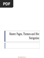 Master Pages Themes Navigation and Site Navigation - ASP.net Lecture 9