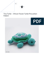 Crochet African Flower Pincushion Free Pattern - Tina Turtle