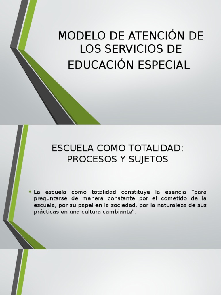 Modelo de Atención en Educación Especial | PDF | Educación especial ...
