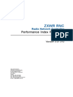 ZXWR RNC (V3.07.310) Radio Network Controller Performance Index Reference