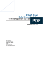 ZXWR RNC (V3.07.310) Radio Network Controller Test Management Operation Guide