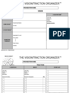 EOS Vision Traction Organizer | PDF