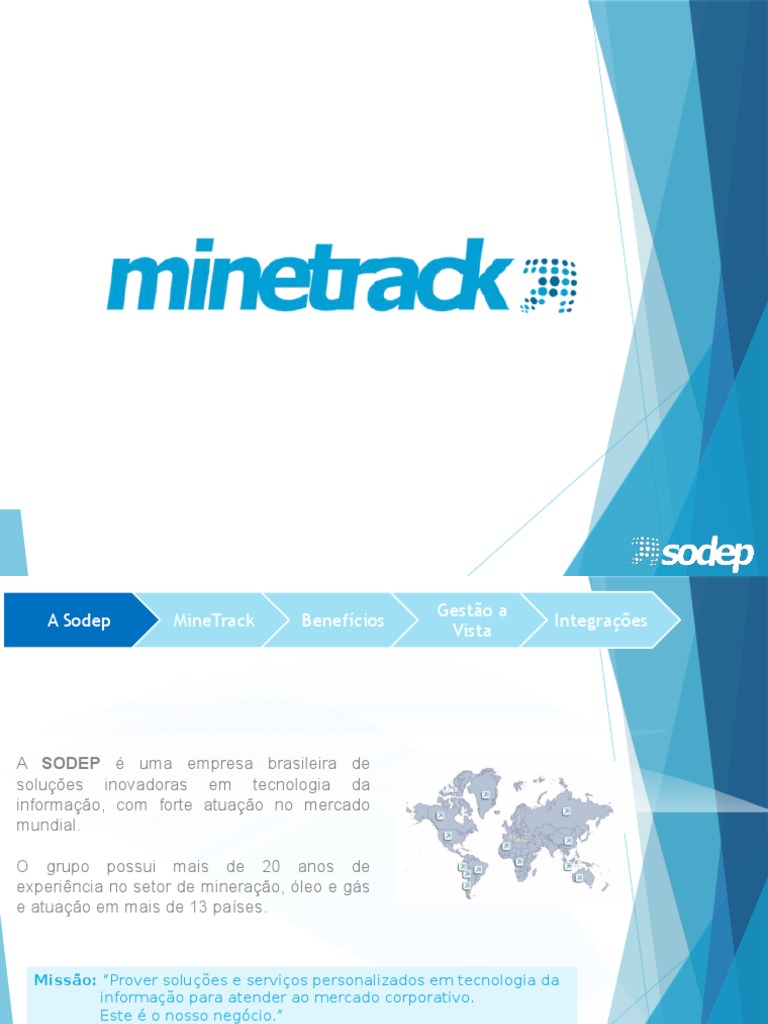 Minetrack By Sodep Ppsx Pdf Sem Fio Sistema De Posicionamento
