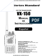 Manual de Usuario Vertex 150 Radio Transmisor y Receptor