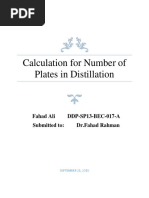 Methods To Determine The Number of Plates in Distillation