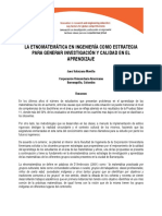 La Etnomatemática en Ingeniería Como Estrategia en El Aprendizaje