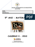 Caderno 3 - 5º Ano - Matemática 2010