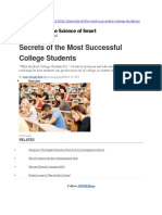 Secrets of The Most Succesful Students