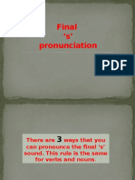 3 ways to pronounce the final 's' sound