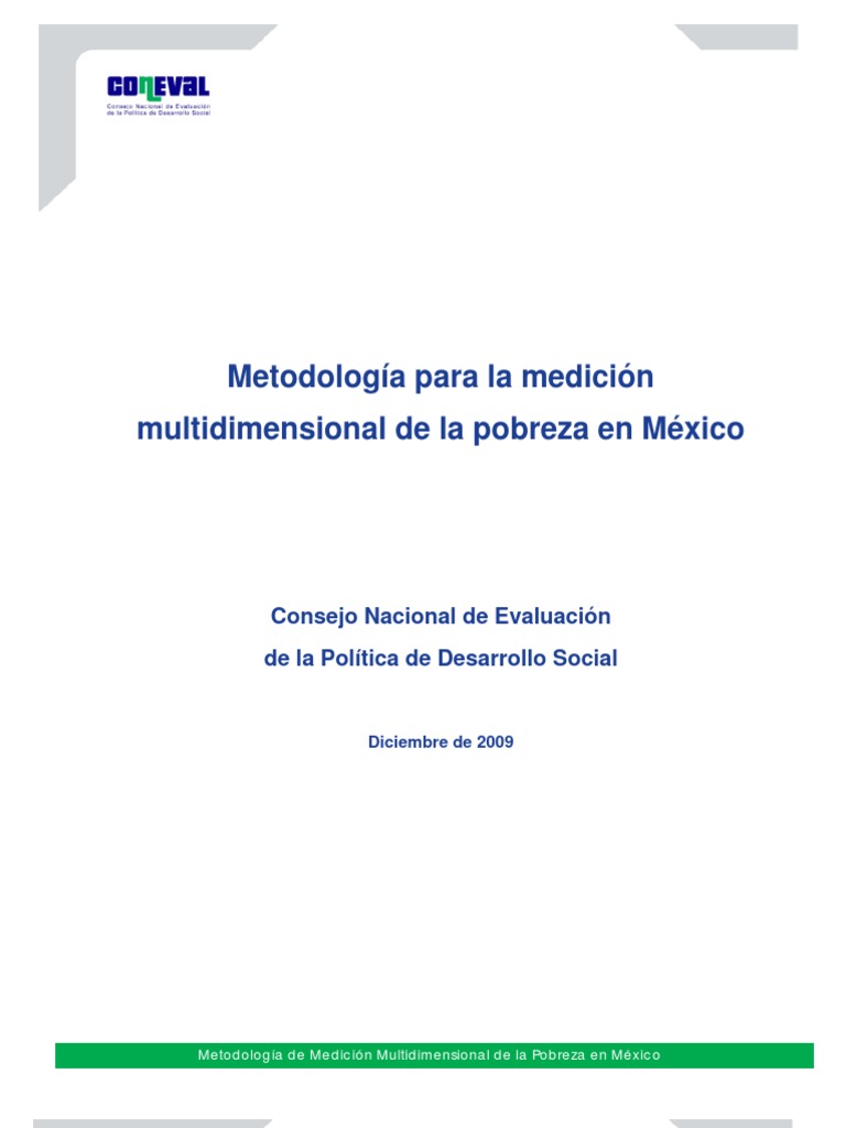 Metodologia para La Medicion de La Pobreza Multidimensional | PDF ...