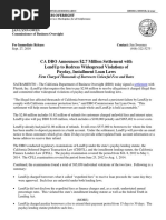 CA DBO Announces $2.7 Million Settlement with LendUp to Redress Widespread Violations of Payday, Installment Loan Laws