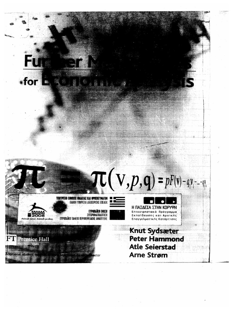 Knut Sydsaeter, Peter Hammond - Further Mathematics For