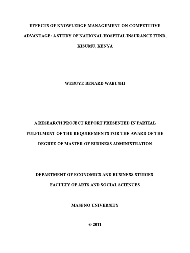 Effects of Knowledge Management On Competitive Advantage | PDF ...