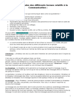 Révision Générales Des Différents Termes Relatifs À La Communication