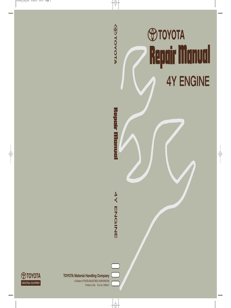 TOYOTA ENGINE 修理書　1978-4 TOYOTA ENGINE 修理書 1978-4 TOYOTA ENGINE 修理書 1978-4