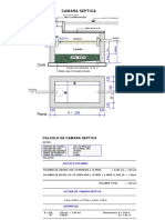 Cálculo y dimensiones de cámara séptica para 10 personas