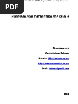 Soal Matematika Smp Kelas 8