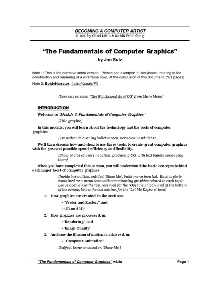 Fundamentals of Computer Graphics | PDF | 3 D Computer Graphics | 2 D ...