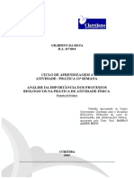 Análise dos processos biológicos na prática esportiva