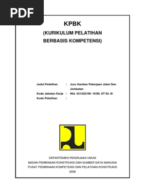 Kompetensi Juru Gambar Pekerjaan Jalan Dan Jembatan Pu Pdf
