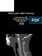 Neck pain after trauma