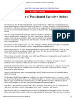 Executive Orders - The FEMA List of Presidential Executive Orders