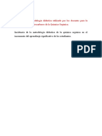 Tesis: Metodología Didáctica Utilizada Por Los Docentes para La Enseñanza de Los Hidrocarburos de La Química Orgánica.