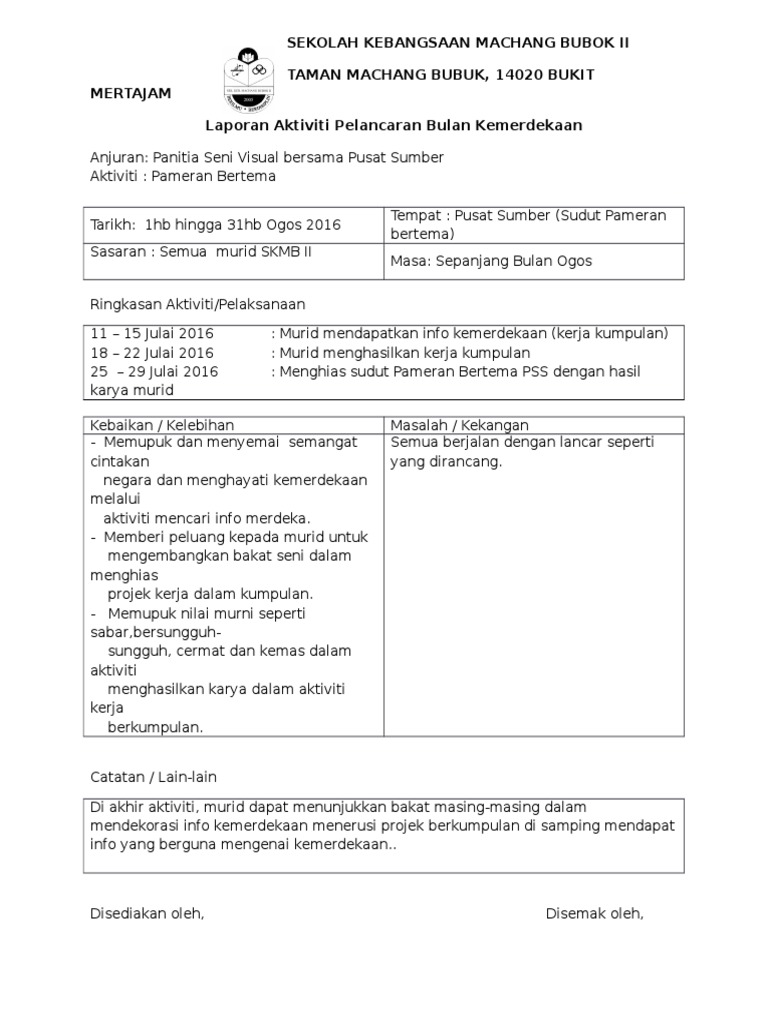 5 Laporan Pameran Bertema Pdf