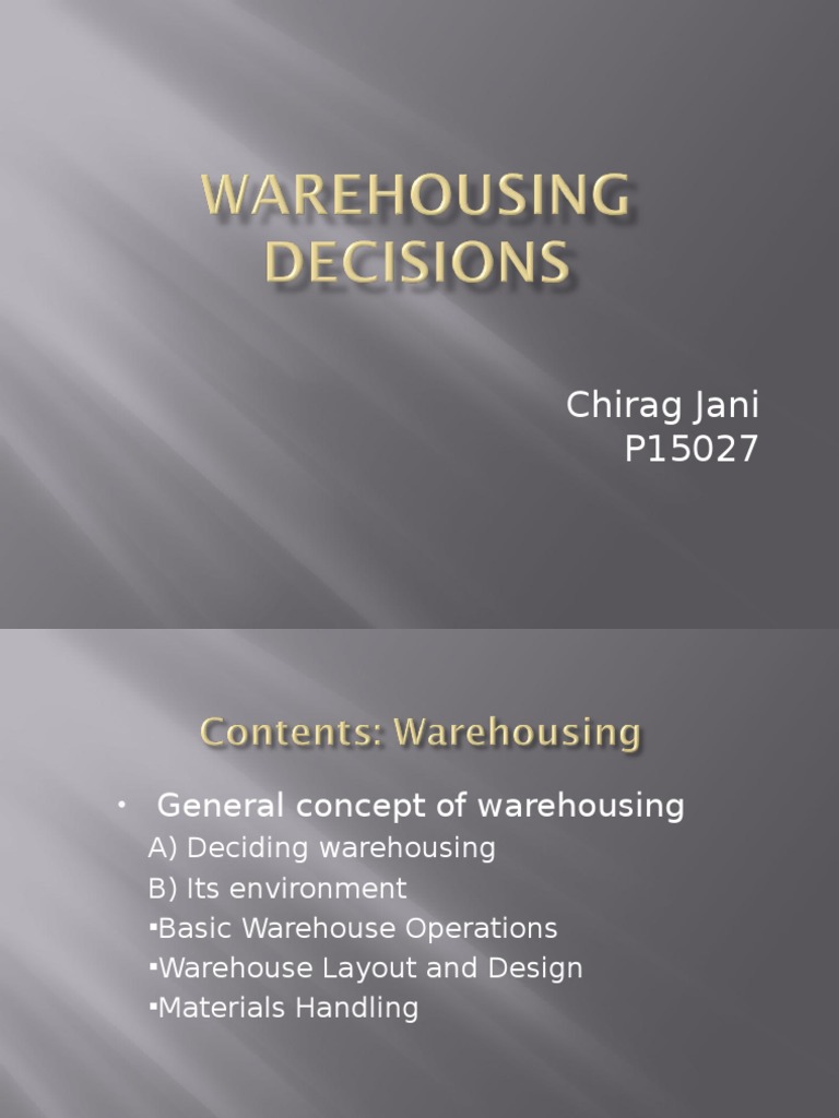 Understanding Warehousing Concepts and Functions | PDF | Warehouse ...