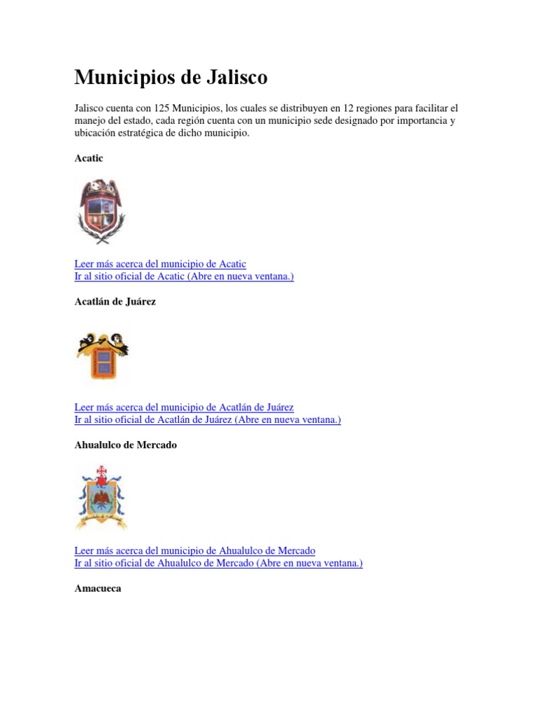 Municipios de Jalisco PDF