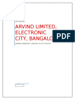 Arvind Limited, Electronic City, Bangalore: Nift Kolkata