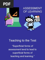 Assessment of Learning