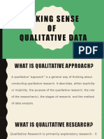 Making Sense OF Qualitative Data