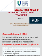 Lecture Notes For CO1 (Part 2) : Introduction To Heat Transfer
