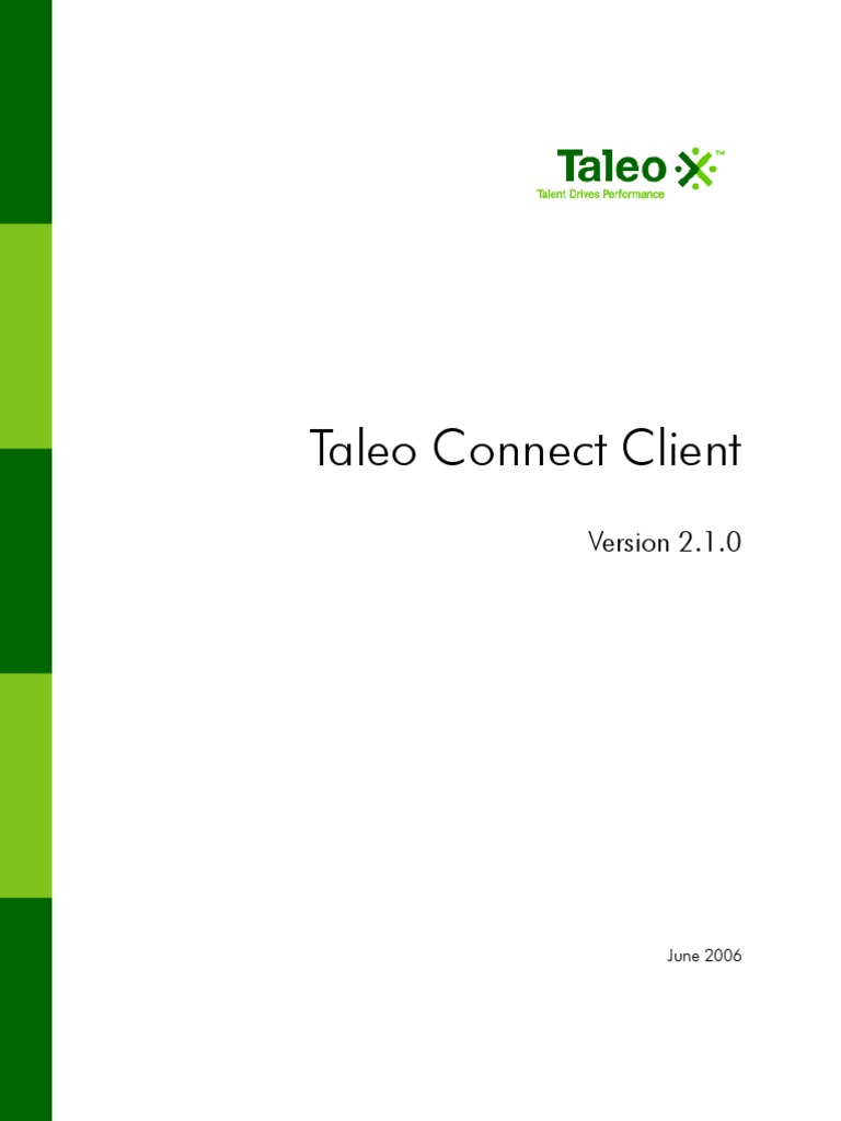 Taleoconnectclient 21 Userguide 1647726 | PDF | Soap | Enterprise ...