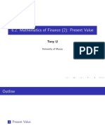 Note6.2 Mathematics of Finance (2) Present Value PDF