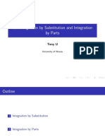 Integration by Substitution and Integration by Parts: Tony U