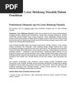 Download Pengertian Latar Belakang Masalah Dalam Penelitian by Fararisskhy Manggas SN325590903 doc pdf