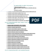 List of C Programming Looping