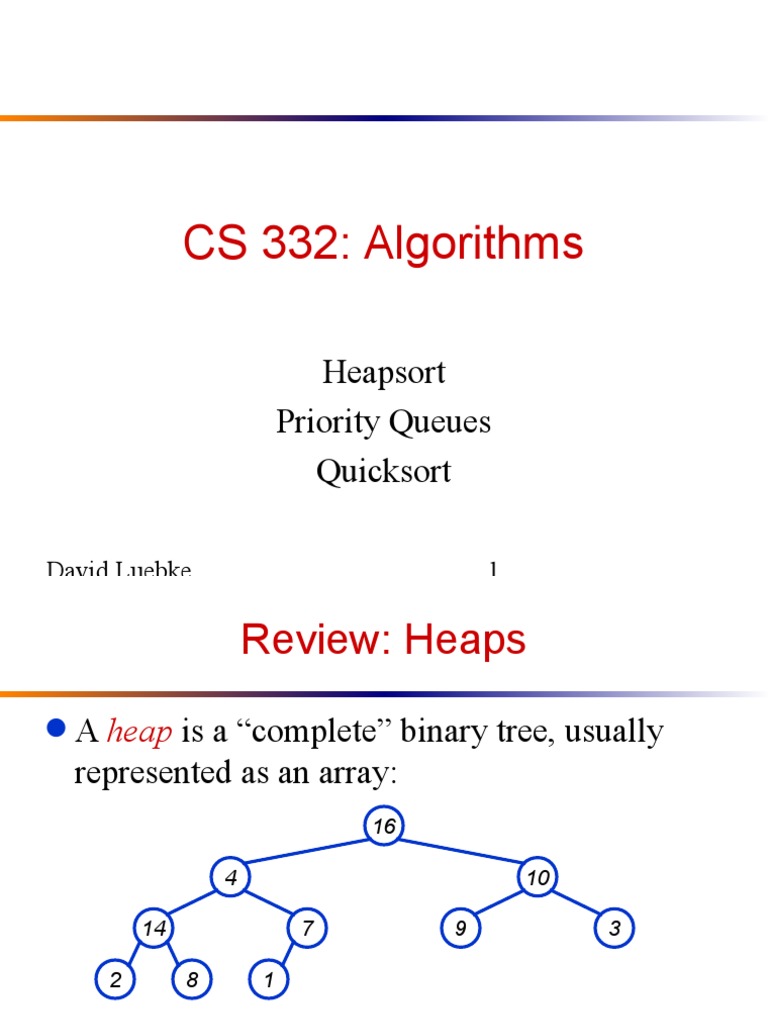 Quicksort Vs Heapsort , Quick Sort Algorithm – UWNF