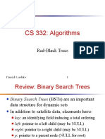 CS 332: Algorithms: Red-Black Trees