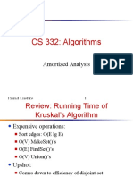 CS 332: Algorithms: Amortized Analysis