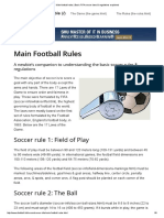 Main Football Rules: Soccer Rule 1: Field of Play