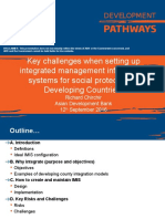 Key challenges when setting up integrated management information systems for social protection in Developing Countries 