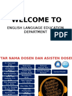 Welcome To: English Language Education Department